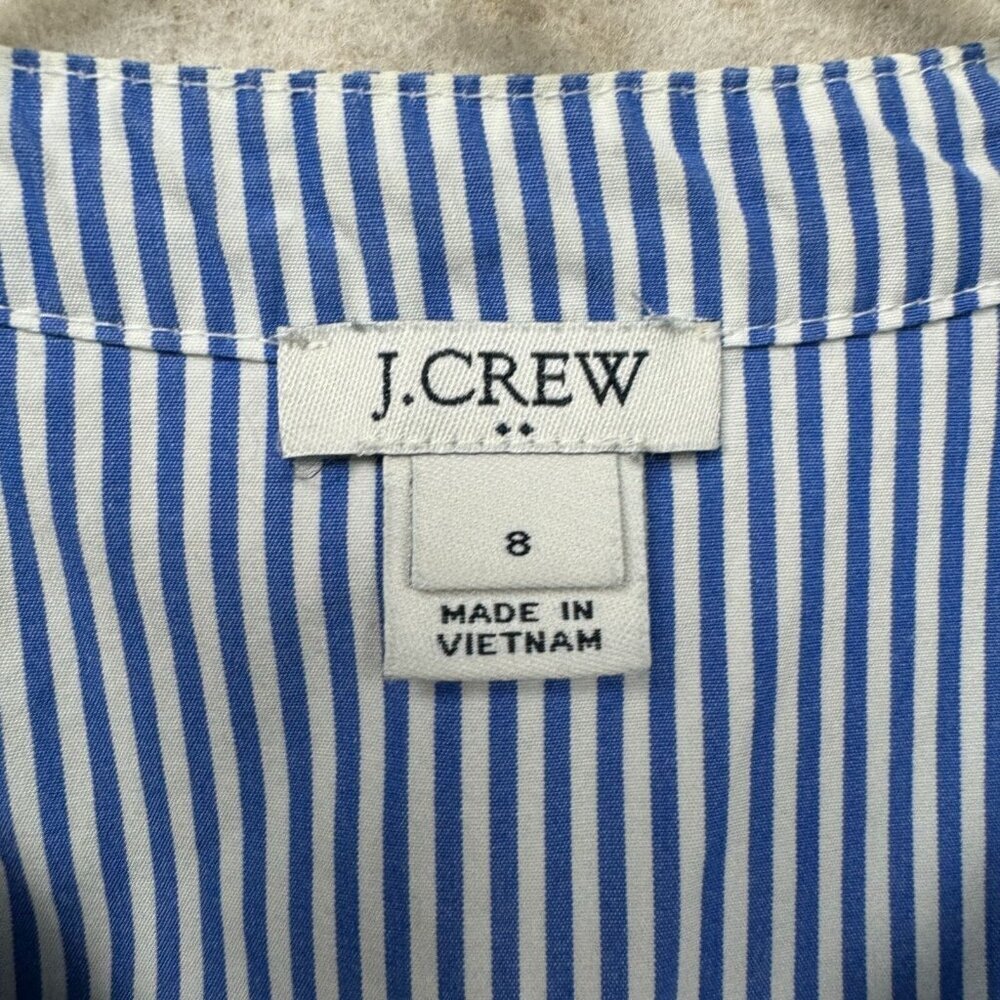 J.Crew Sleeveless Striped Embroidered Tassel Top Women’s Size 8 - Picture 3 of 7